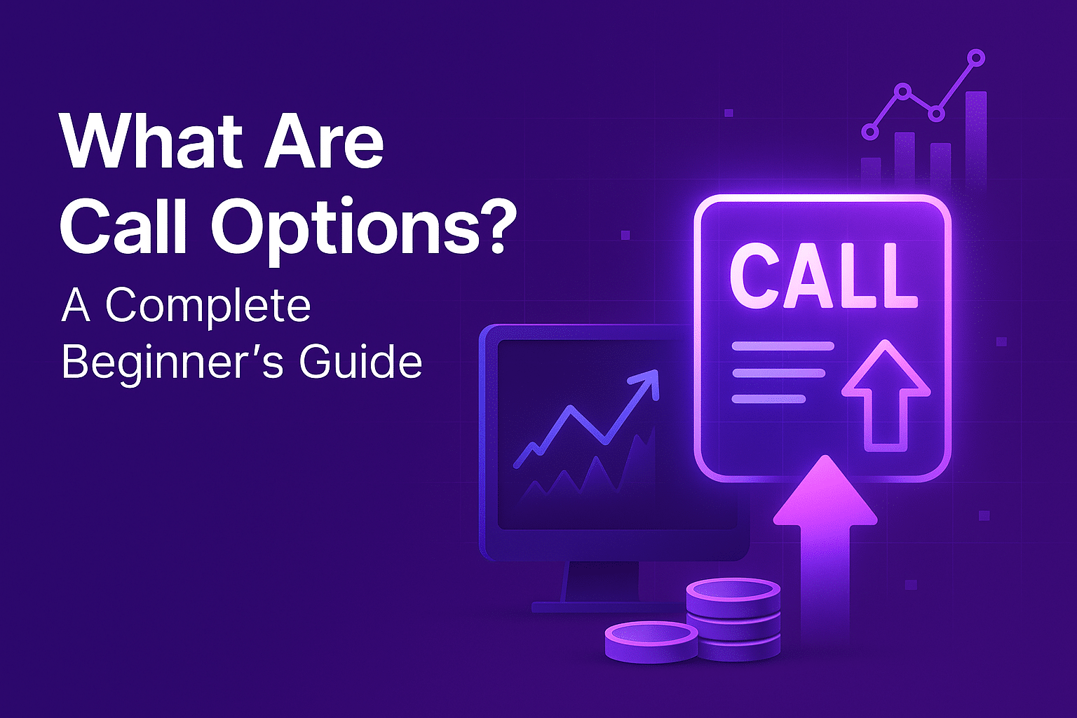 GammaEdge Call Options Feature image with purple background and futuristic call design art.
